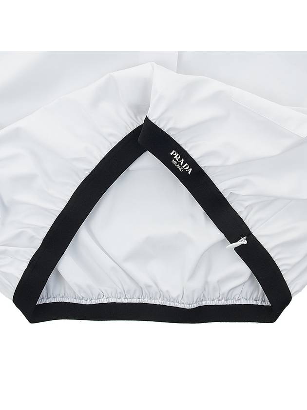 Poplin Crop Shirt White - PRADA - BALAAN.