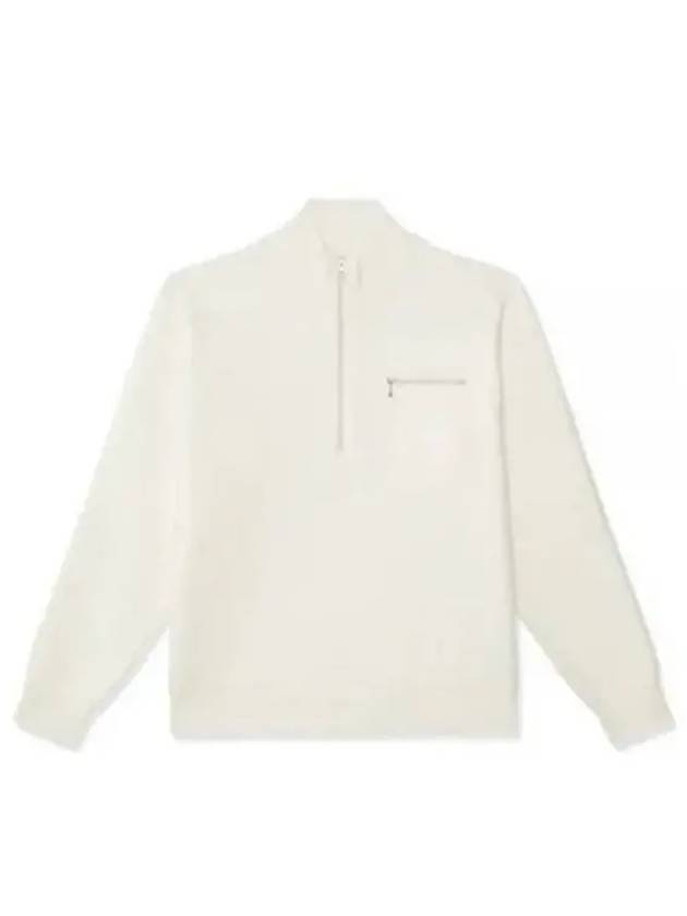 117219 IVORY half zip up mock neck sweater - STUSSY - BALAAN 1