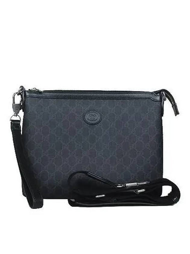 726833 Ebony GG Supreme Canvas Clutch and Messenger Cross Bag - GUCCI - BALAAN 1