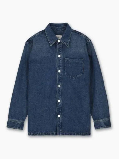 De Coeur Denim Long Sleeve Shirt Blue - AMI - BALAAN 2