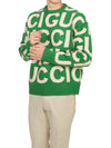 Logo Intarsia Knit Top Green - GUCCI - BALAAN 5