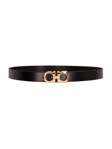 REVERSIBLE AND ADJUSTABLE GANCINI BELT - SALVATORE FERRAGAMO - BALAAN 1