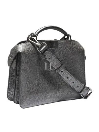 Peekaboo ISeeU Mini Leather Tote Bag Grey - FENDI - BALAAN 2