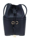 Gancini Mini Bucket Bag Black - SALVATORE FERRAGAMO - BALAAN 2