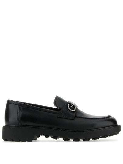 Gancini Ornament Leather Loafer Black - SALVATORE FERRAGAMO - BALAAN 2