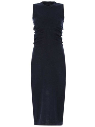 Cashmere stitch logo midi dress navy - MAISON MARGIELA - BALAAN 1