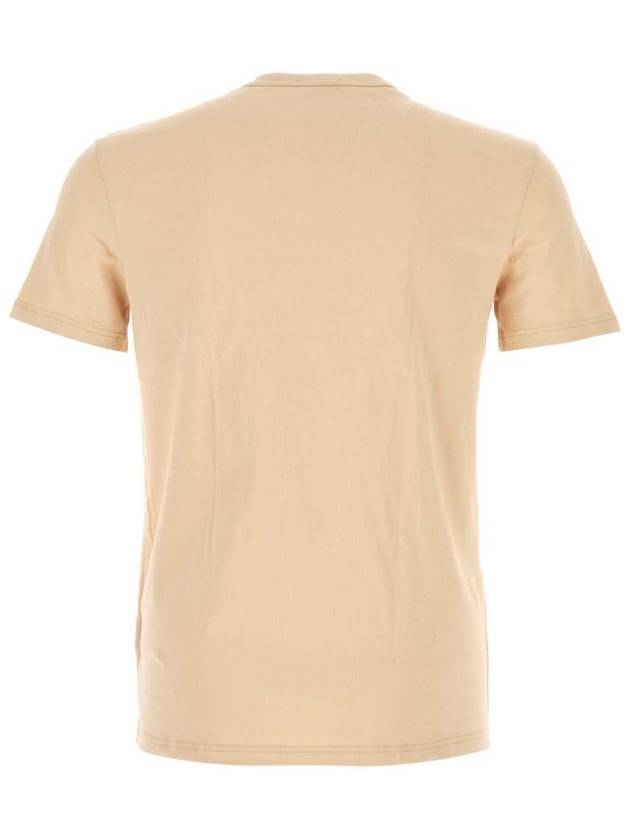 Cotton Crew Neck Short Sleeve T-Shirt Nude - TOM FORD - BALAAN 3