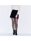 Boucle tweed Wool mini skirtBlack - OPENING SUNSHINE - BALAAN 3