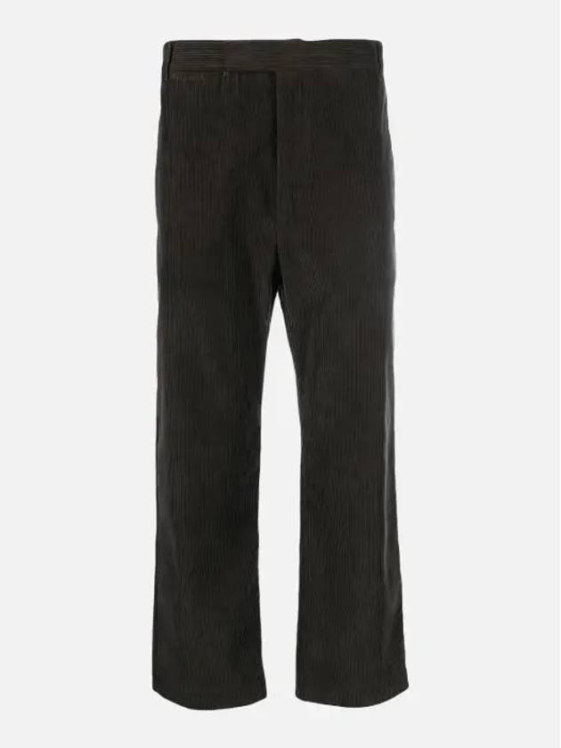 Men's Corduroy Straight Pants Dark Brown - THOM BROWNE - BALAAN 3