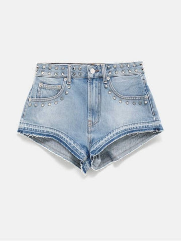 High Waisted Denim Shorts - ALESSANDRA RICH - BALAAN 1