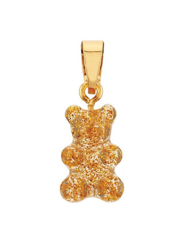 Glitter Nostalgia Bear Classic Connector Pendant Gold - CRYSTAL HAZE - BALAAN 1