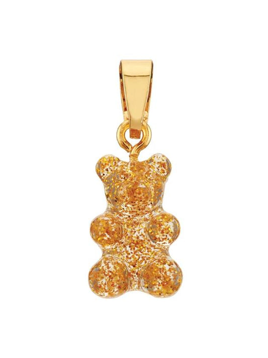 Glitter Nostalgia Bear Classic Connector Pendant Gold - CRYSTAL HAZE - BALAAN 1