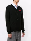 Red Waffen Vneck Cardigan Black AZ N008 051 1 - COMME DES GARCONS - BALAAN 2