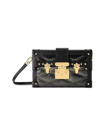 Petite Malle Cross Bag Black - LOUIS VUITTON - BALAAN 1