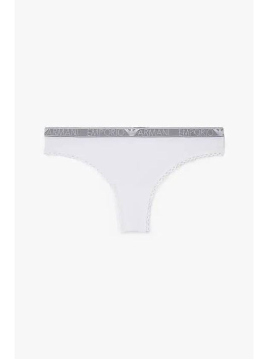 UNDERWEAR Women s Flower Embroidery Brazilian Briefs White - EMPORIO ARMANI - BALAAN 1