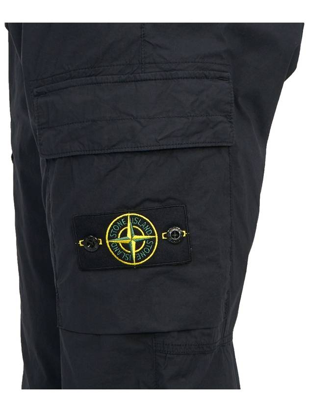 Stretch Cotton Tela Paracadute Cargo Straight Pants Navy Blue - STONE ISLAND - BALAAN 10