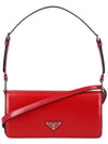 Brushed Leather Femme Bag Scarlet - PRADA - BALAAN 1