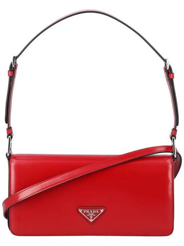 Brushed Leather Femme Bag Scarlet - PRADA - BALAAN 1