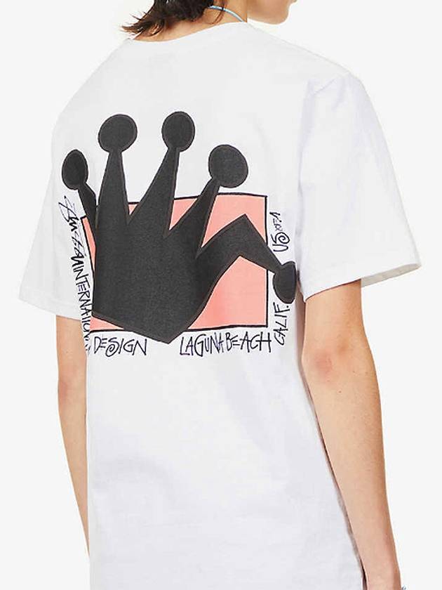 LB Crown T Shirt White Women - STUSSY - BALAAN 3