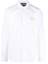 Men's V Emblem Long Sleeve Shirt White - VERSACE - BALAAN 1