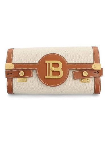 B-Buzz Canvas Leather Shoulder Bag Beige - BALMAIN - BALAAN 1