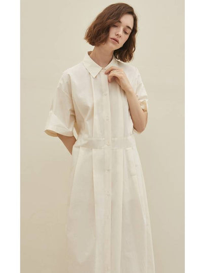 Women s Pintuck Shirt Long Dress Ivory - ARIFF - BALAAN 2