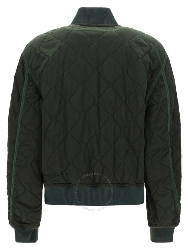 Quilted Zip-Up Bomber Jacket Green - BURBERRY - BALAAN 3