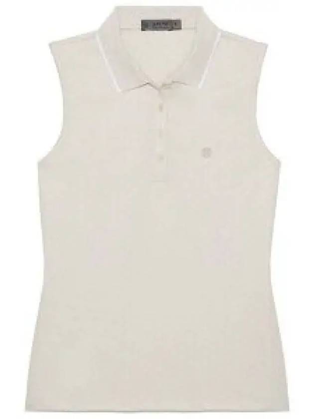 Polkadot Sleeveless Polo Shirt Beige - G/FORE - BALAAN 2