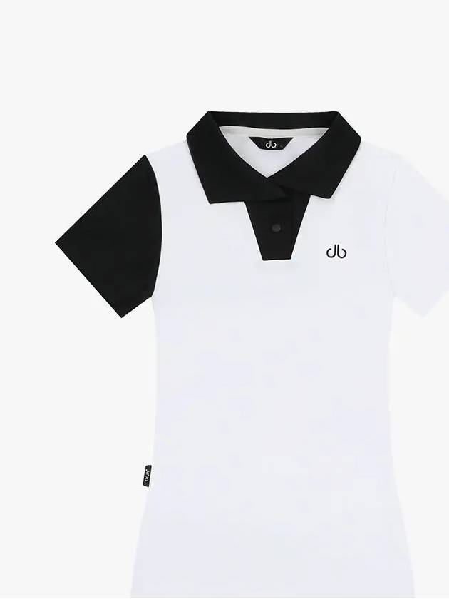 Drew Single Variation Color Combination Short Sleeve T-Shirt DF42ST03WHITE - DRUH GOLF - BALAAN 1