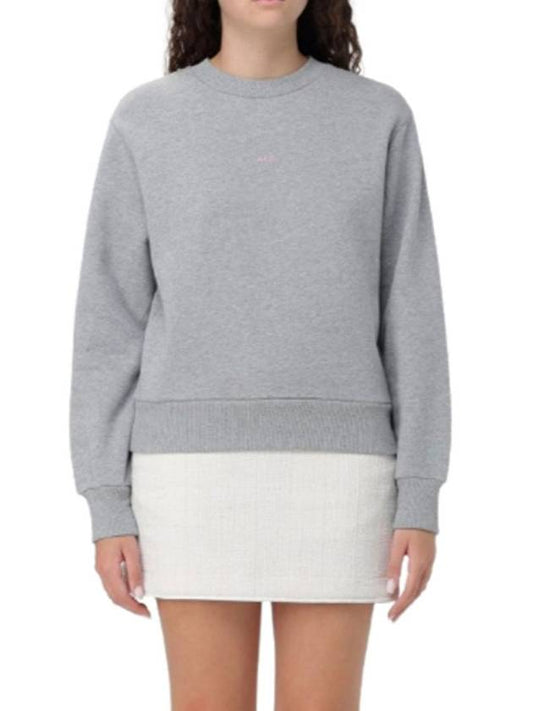 Boxy Micro Logo Sweatshirt Grey - A.P.C. - BALAAN 2