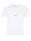 Men's Small Logo Short Sleeve T-Shirt White - SAINT LAURENT - BALAAN 2