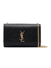 Monogram Kate Chain Gold Hardware Medium Cross Bag Black - SAINT LAURENT - BALAAN 3