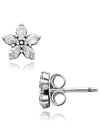 Sparkling Snowflake Stud Earrings Silver - PANDORA - BALAAN 2