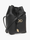 Gancini Mini Bucket Bag Black - SALVATORE FERRAGAMO - BALAAN 5