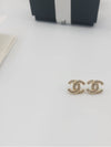 CC logo basic size earrings champagne gold A88429 - CHANEL - BALAAN 3