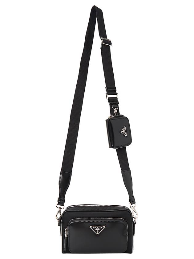 Re-Nylon Brushed Leather Shoulder Bag Black - PRADA - BALAAN 7