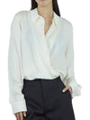 Silk Wrap Blouse Ivory - THEORY - BALAAN 2