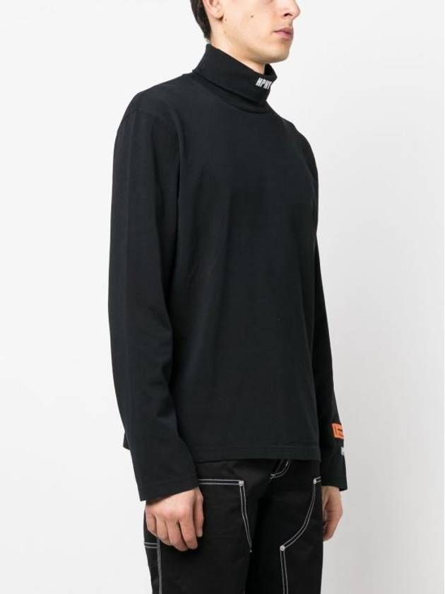 23 HPNY EMB Roll Neck HMAB027C99JER002 1001 Logo Embroidered Turtleneck T-Shirt - HERON PRESTON - BALAAN 5