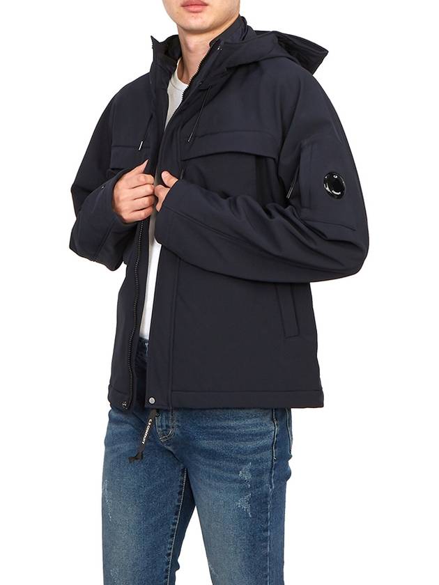 Men's Shell R Lens Wappen Hooded Jacket Navy - CP COMPANY - BALAAN 7