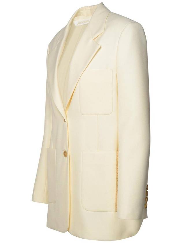 Suit Jacket PWEN028S24FAB0020403 Cream - PALM ANGELS - BALAAN 3