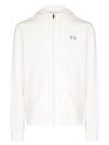 Logo Graphic Print Zip Up Hoodie White - Y-3 - BALAAN 2