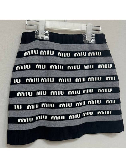 logo wool skirt 27 - MIU MIU - BALAAN 2