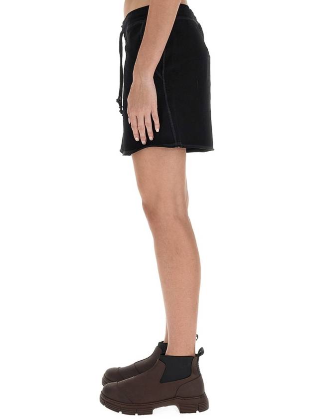 Logo Cotton Shorts Black - GANNI - BALAAN 5