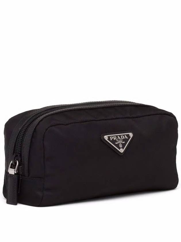 Re-Nylon Travel Pouch Clutch Bag Black - PRADA - BALAAN 4