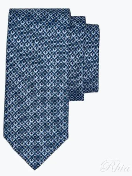 Salvatore Gancini pattern silk tie - SALVATORE FERRAGAMO - BALAAN.