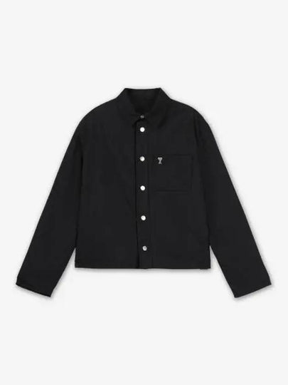 De Coeur Padded Shirt Jacket Black - AMI - BALAAN 2