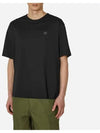 Logo Patch Cotton Short Sleeve T-Shirt Black - ACNE STUDIOS - BALAAN 3