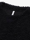 Fluffy Crop Overfit Sweatshirt Black - NOIRER FOR WOMEN - BALAAN 5