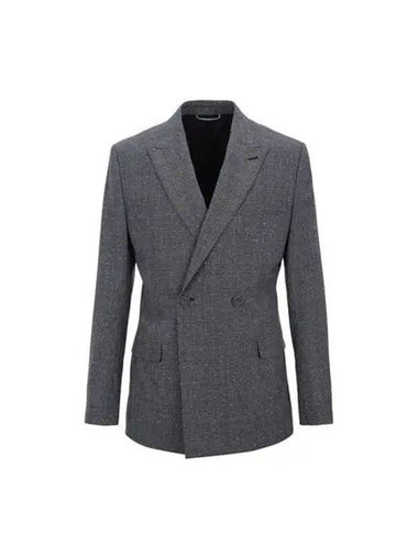 Homme Prince of Wales Double Jacket Gray 023C241C5633 - DIOR - BALAAN 1