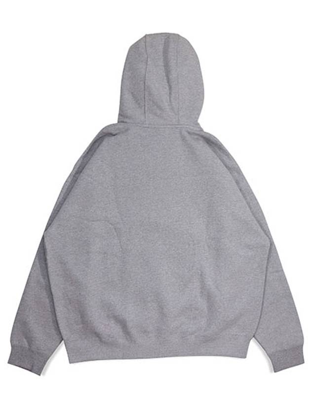 Swoosh Crew Neck Brushed Hoodie Grey - NIKE - BALAAN 3